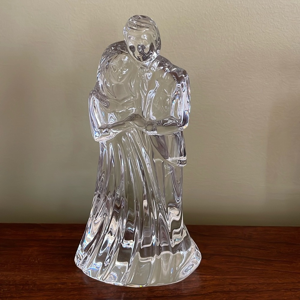 Vintage glass bride and groom wedding gift